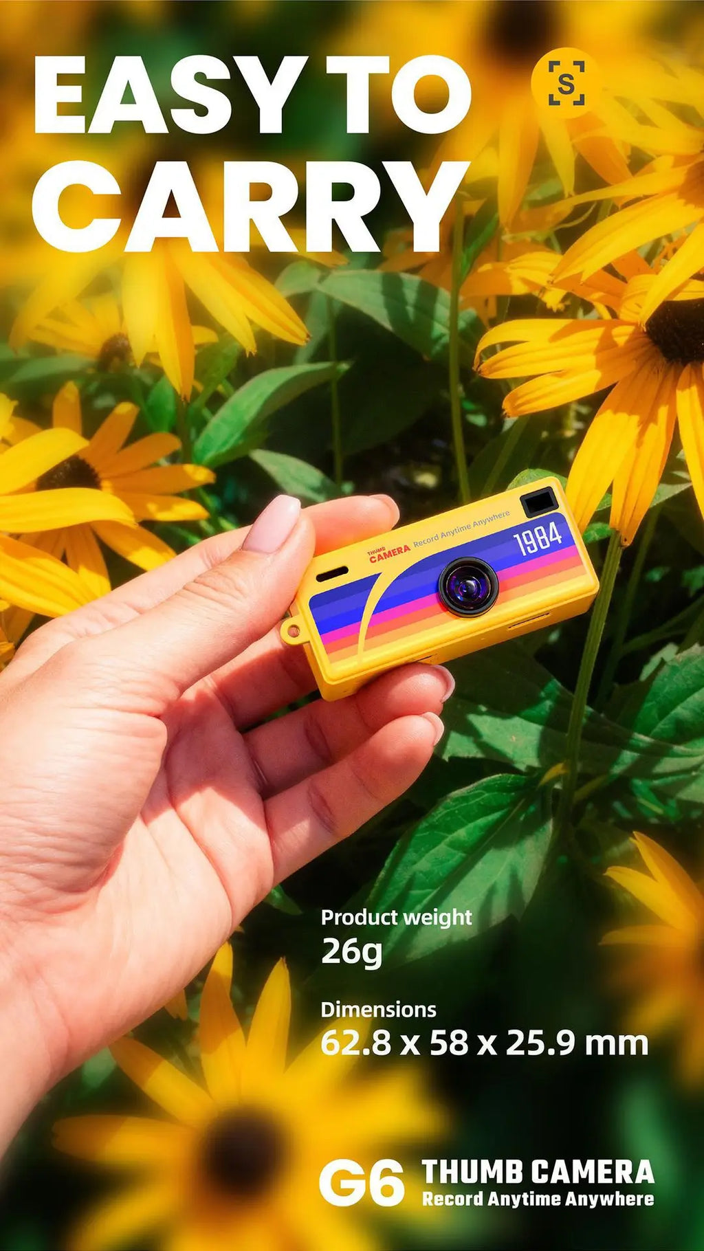 Mini Camera 1984 Retro Porte-Clé 1080P